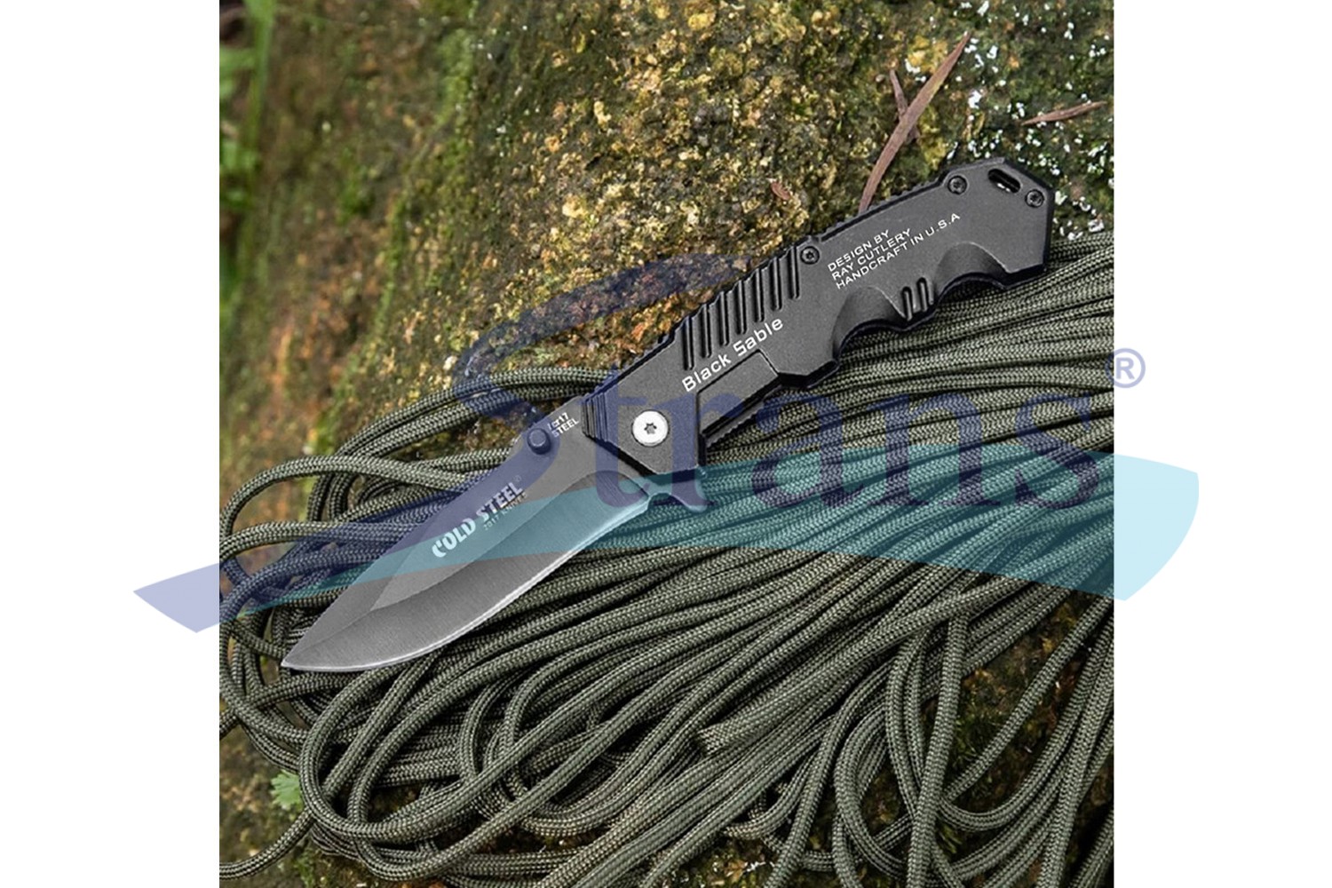 Ніж Розкладний Тактичний (Туристичний) Black Sable L-200Mm (85+